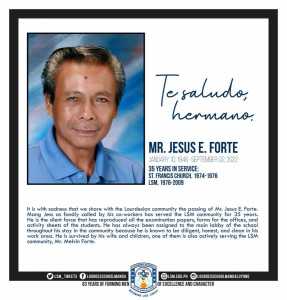 Te Saludo Hermano - Mr. Jesus E. Forte