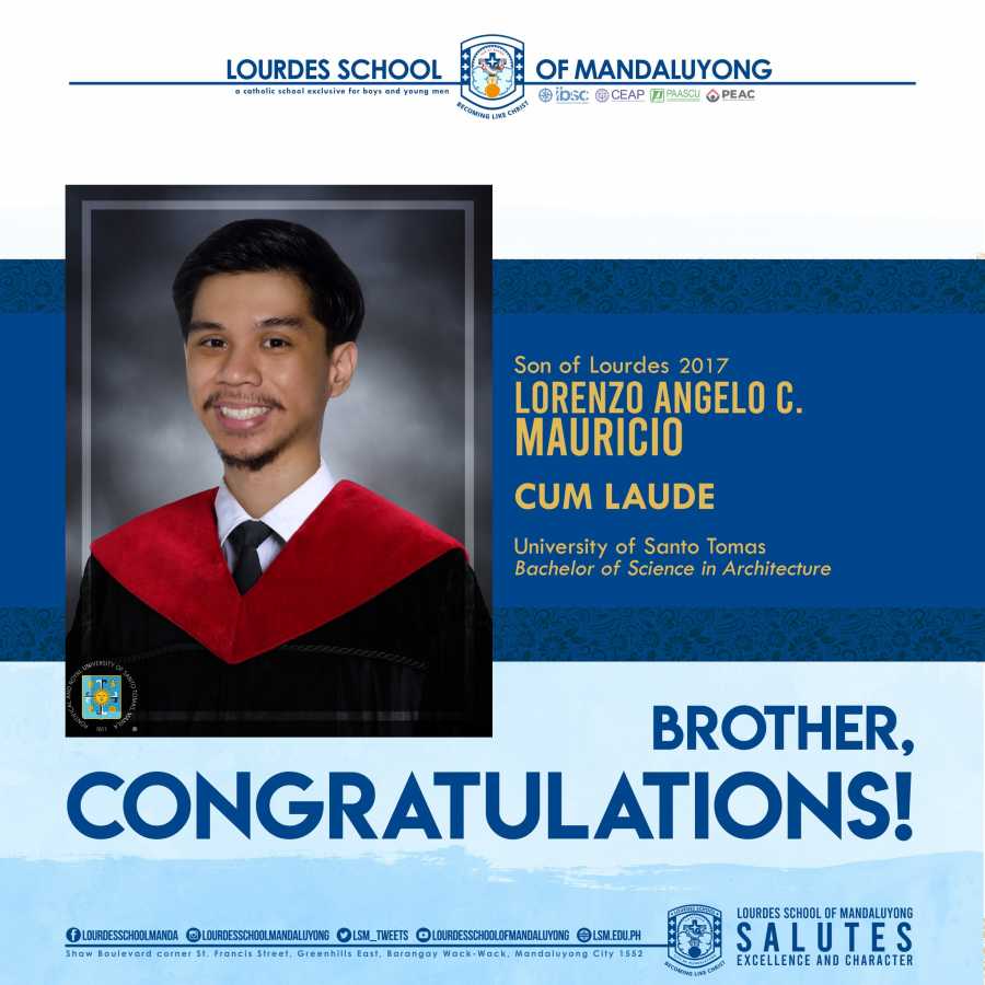 Son of Lourdes 2017 – Lorenzo Angelo C. Mauricio