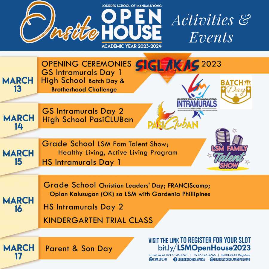 Onsite Open House - Academic Year 2023 - 2024 - Activities and Events